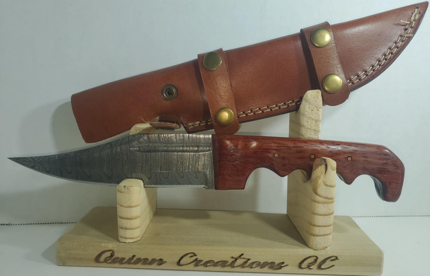 11.5" Damascus Knuckle Knife QC